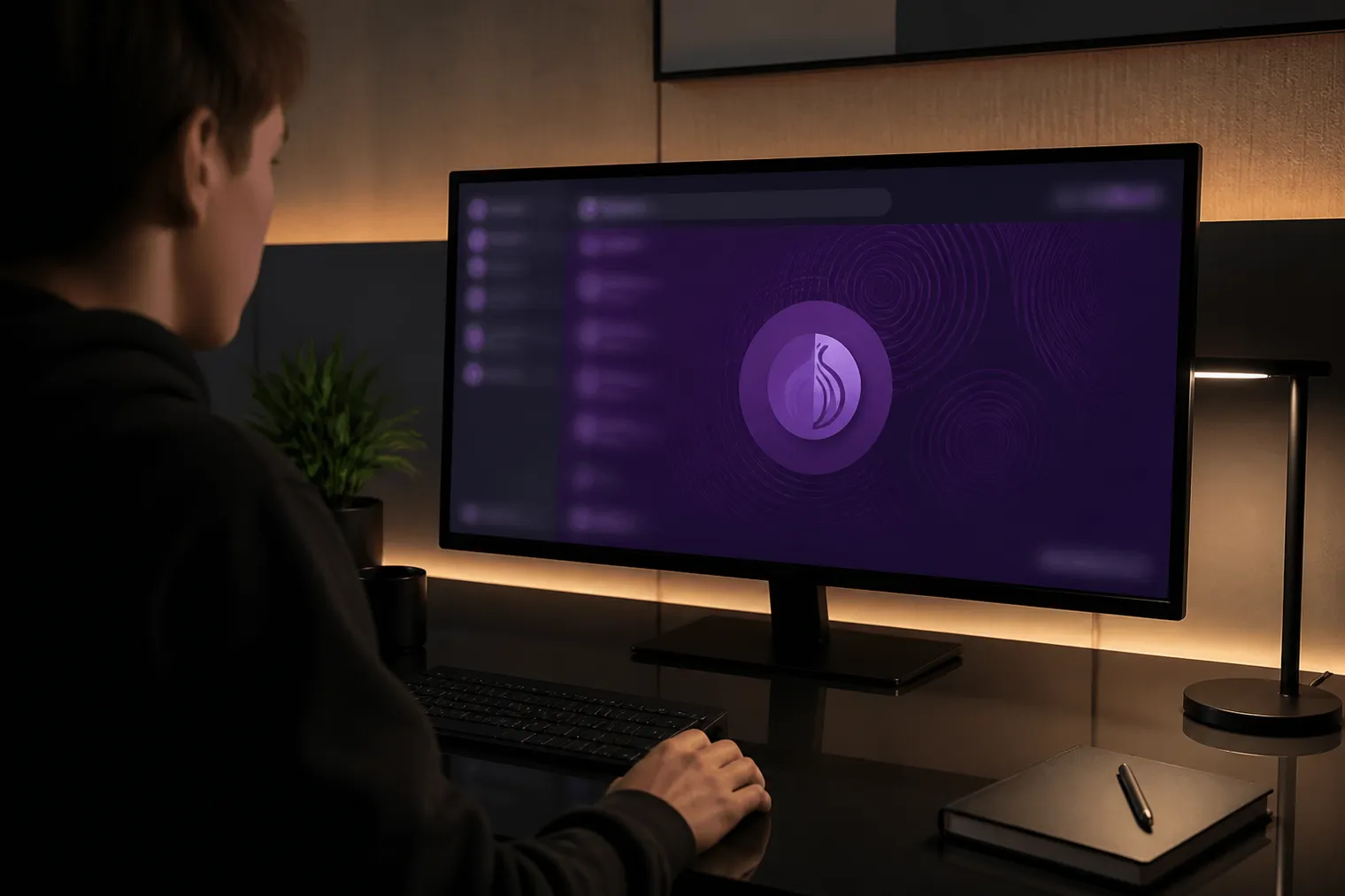 individual exploring Tor Browser functionalities